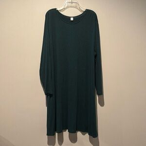 Heathered green long sleeve tshirt dress
